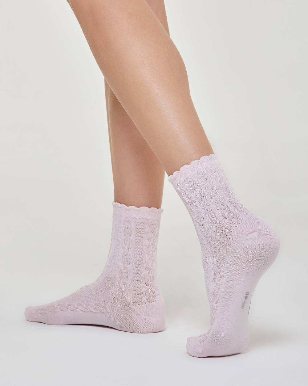 Pompea CALZINO COTONE ADELE CON DECORAZIONE TRECCE