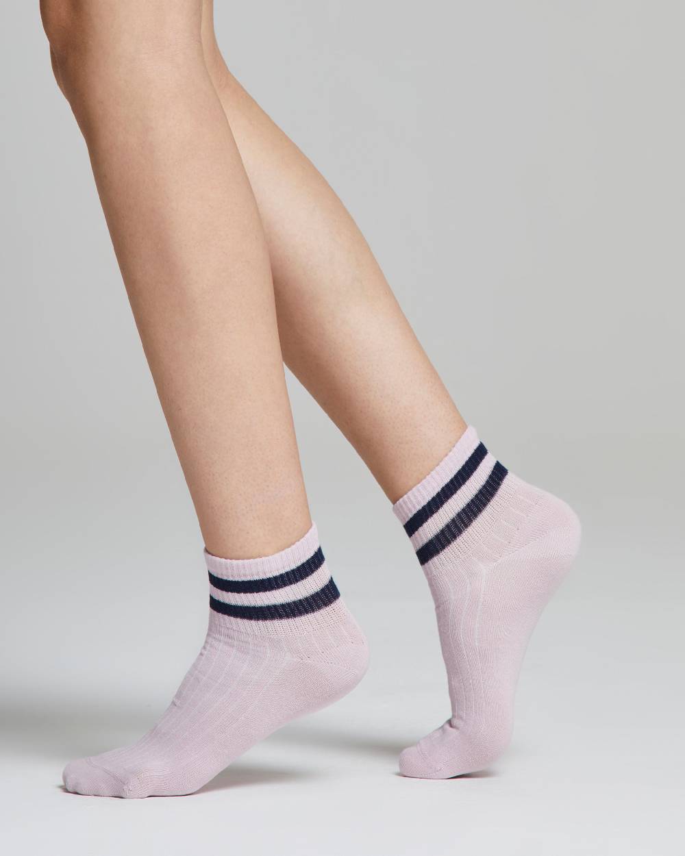 Pompea Calzino Marta cotone con righe a contrasto