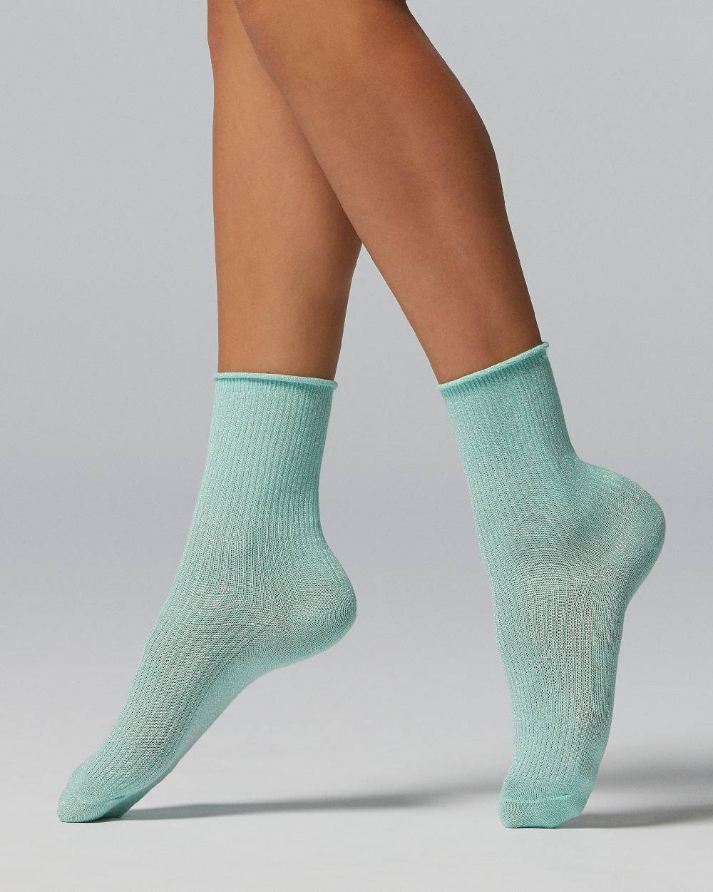 Pompea Calzino Persefone cotone a costina con lamè