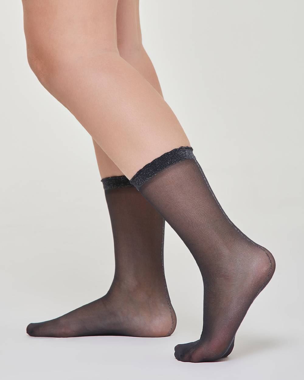 Pompea Calzino Velato Alina Con Bordo A Cappettine