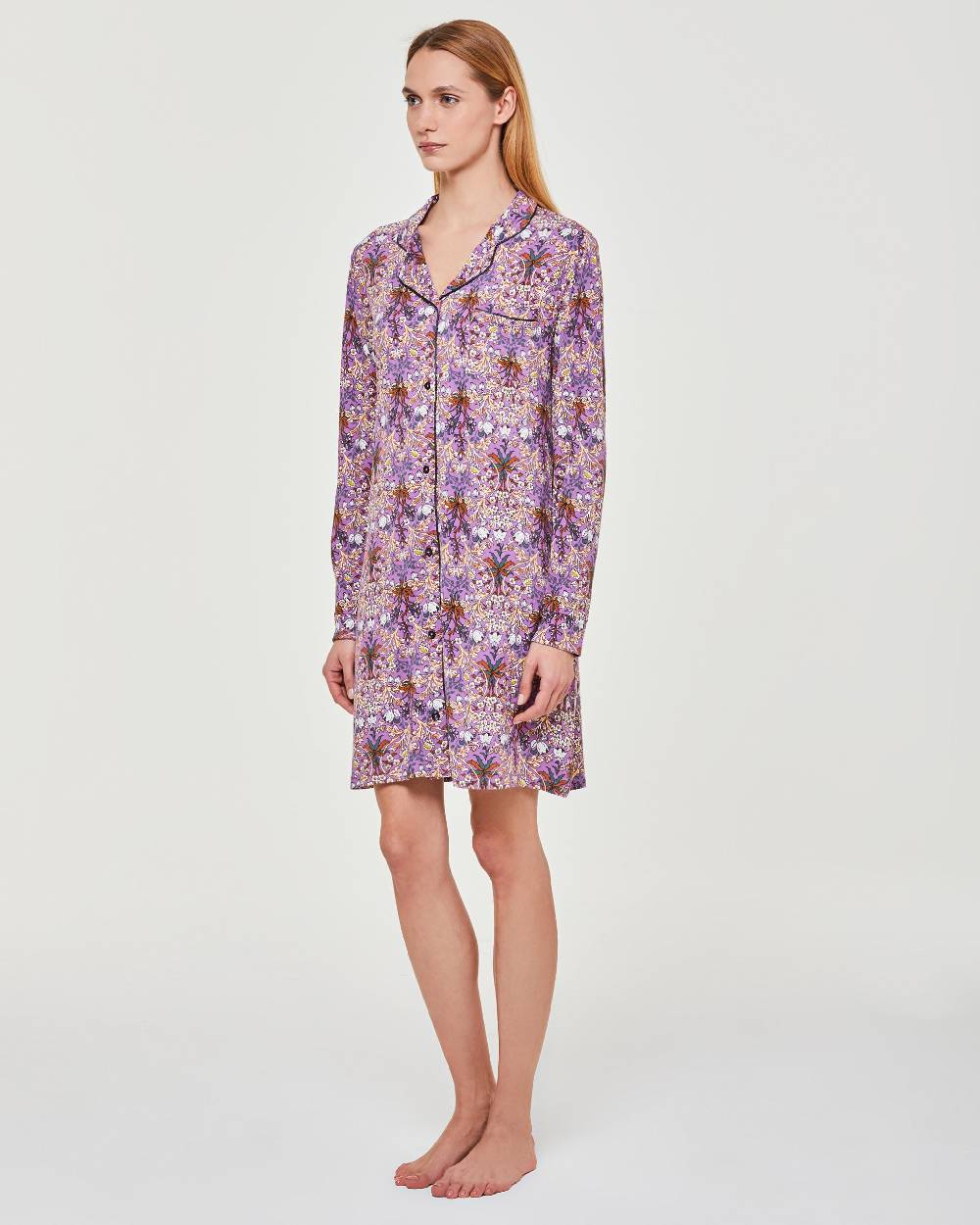 Pompea Camicia Da Notte Viscosa Orchidea