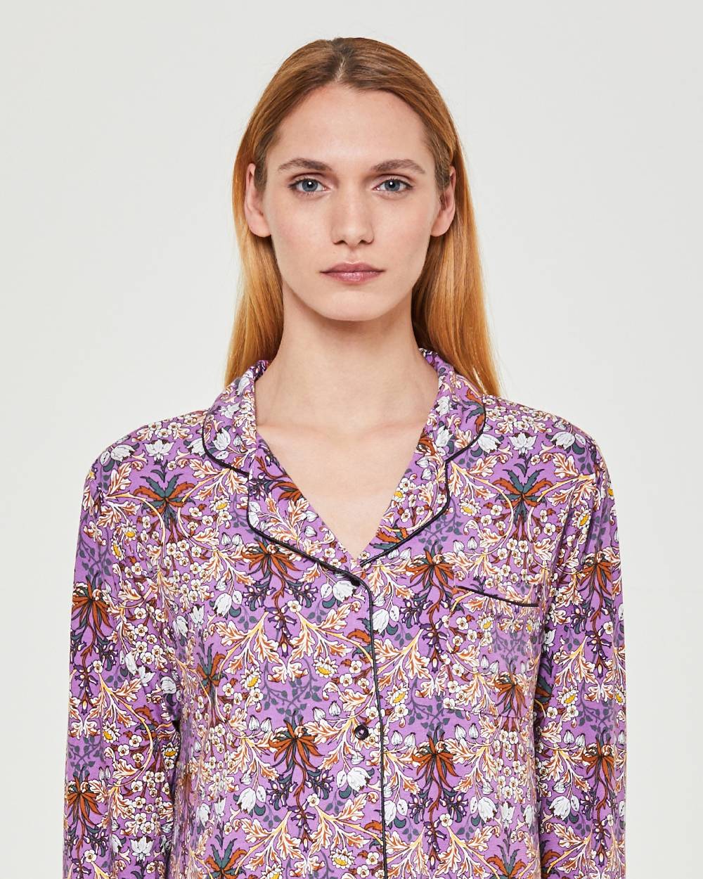 Pompea Camicia Da Notte Viscosa Orchidea