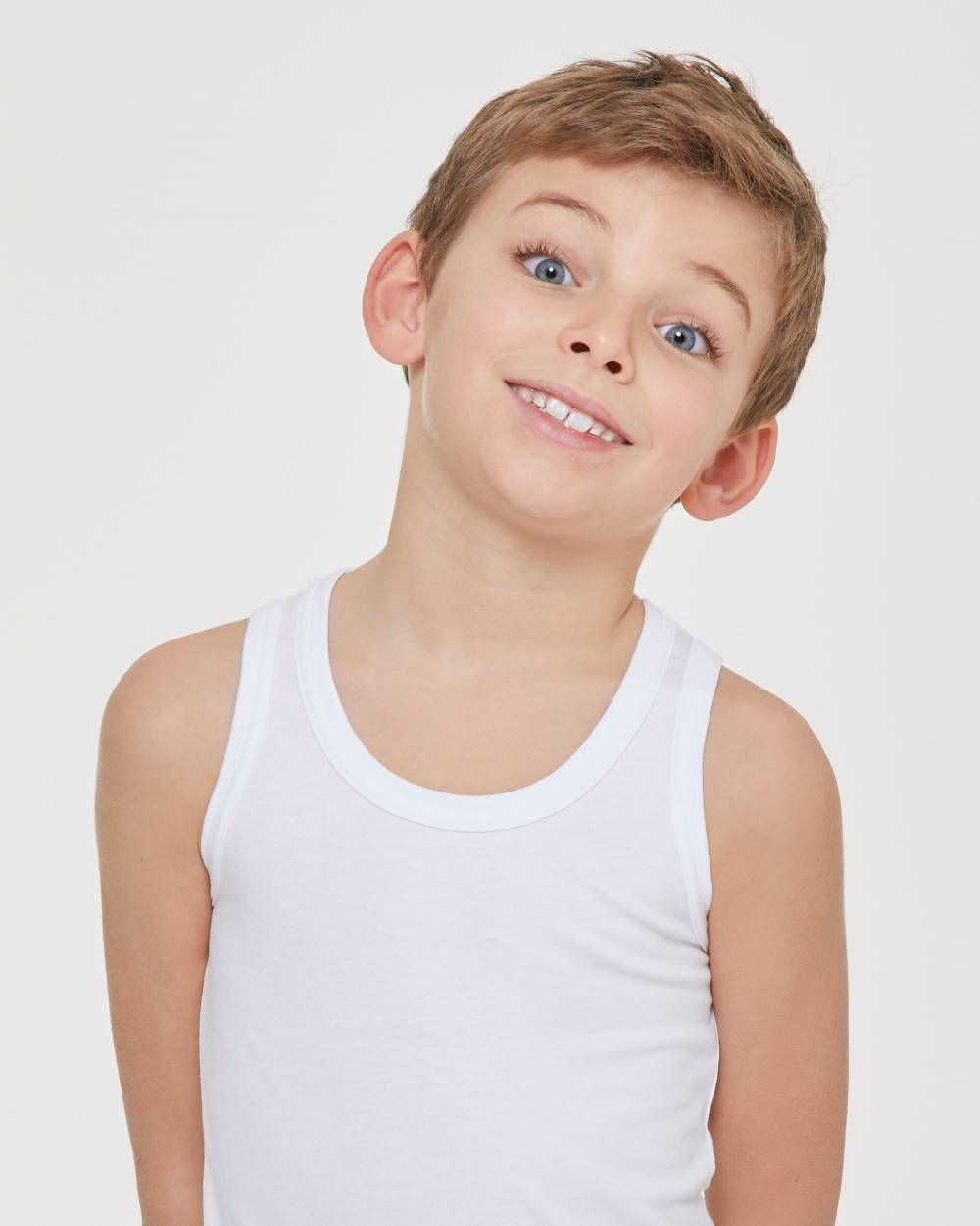 Pompea Canotta Girocollo Bimbo In Cotone Organico