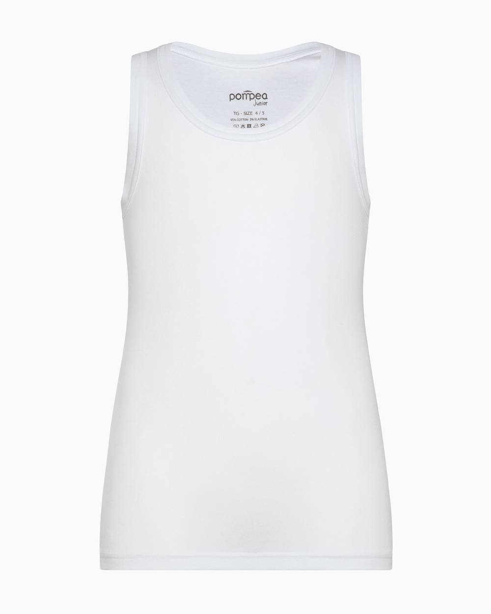Pompea Canotta Girocollo Bimbo In Cotone Organico