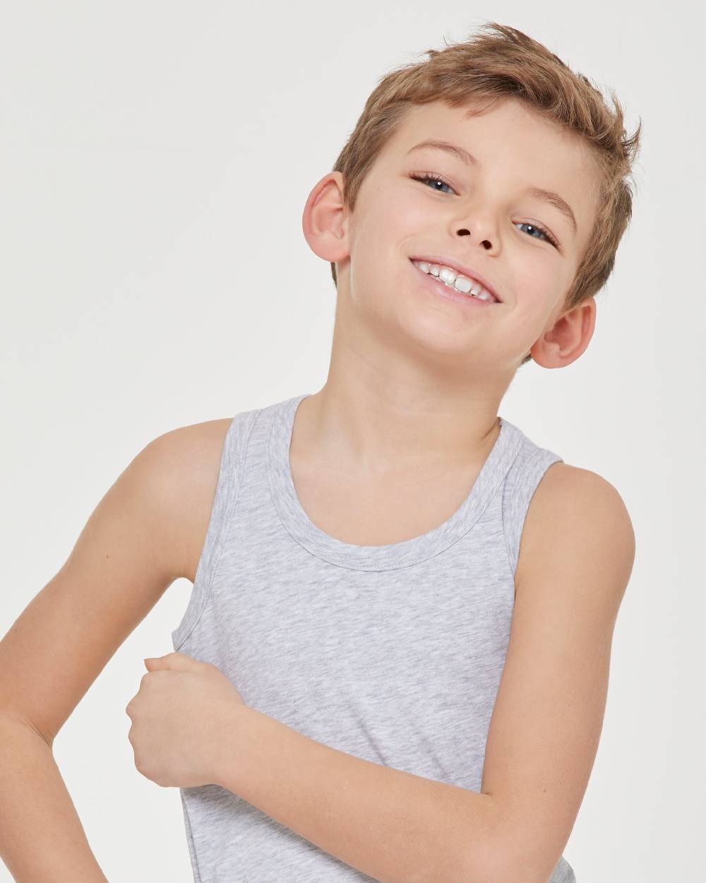 Pompea Canotta Girocollo Bimbo In Cotone Organico