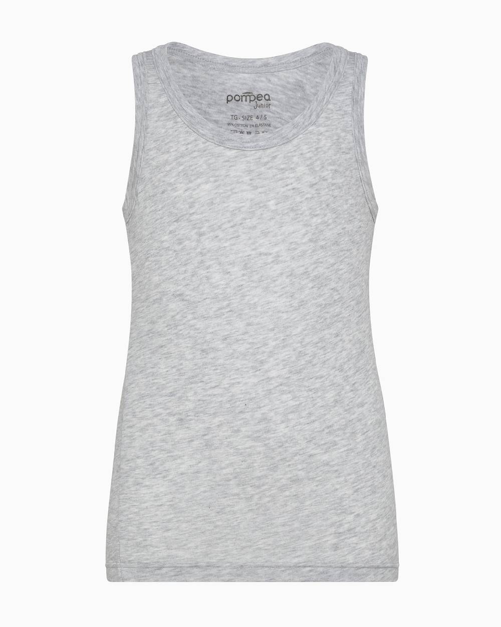 Pompea Canotta Girocollo Bimbo In Cotone Organico