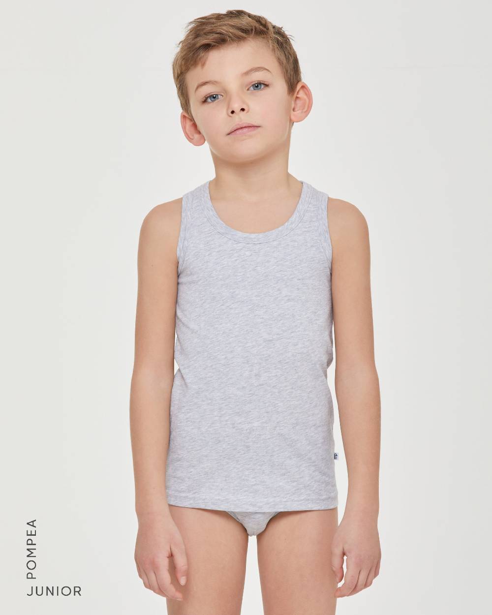 Pompea Canotta girocollo bimbo in cotone organico