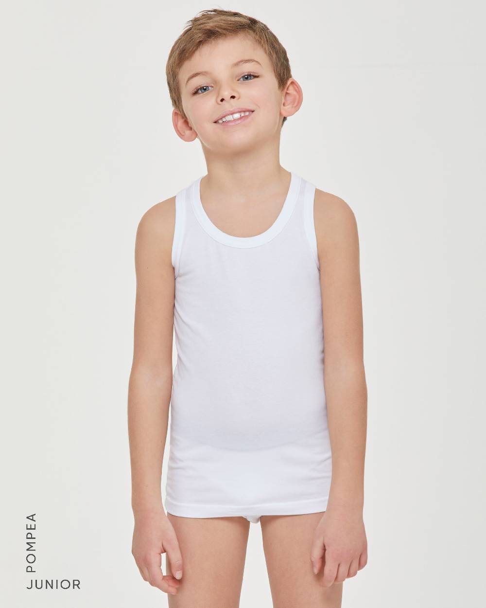 Pompea Canotta girocollo bimbo in cotone organico