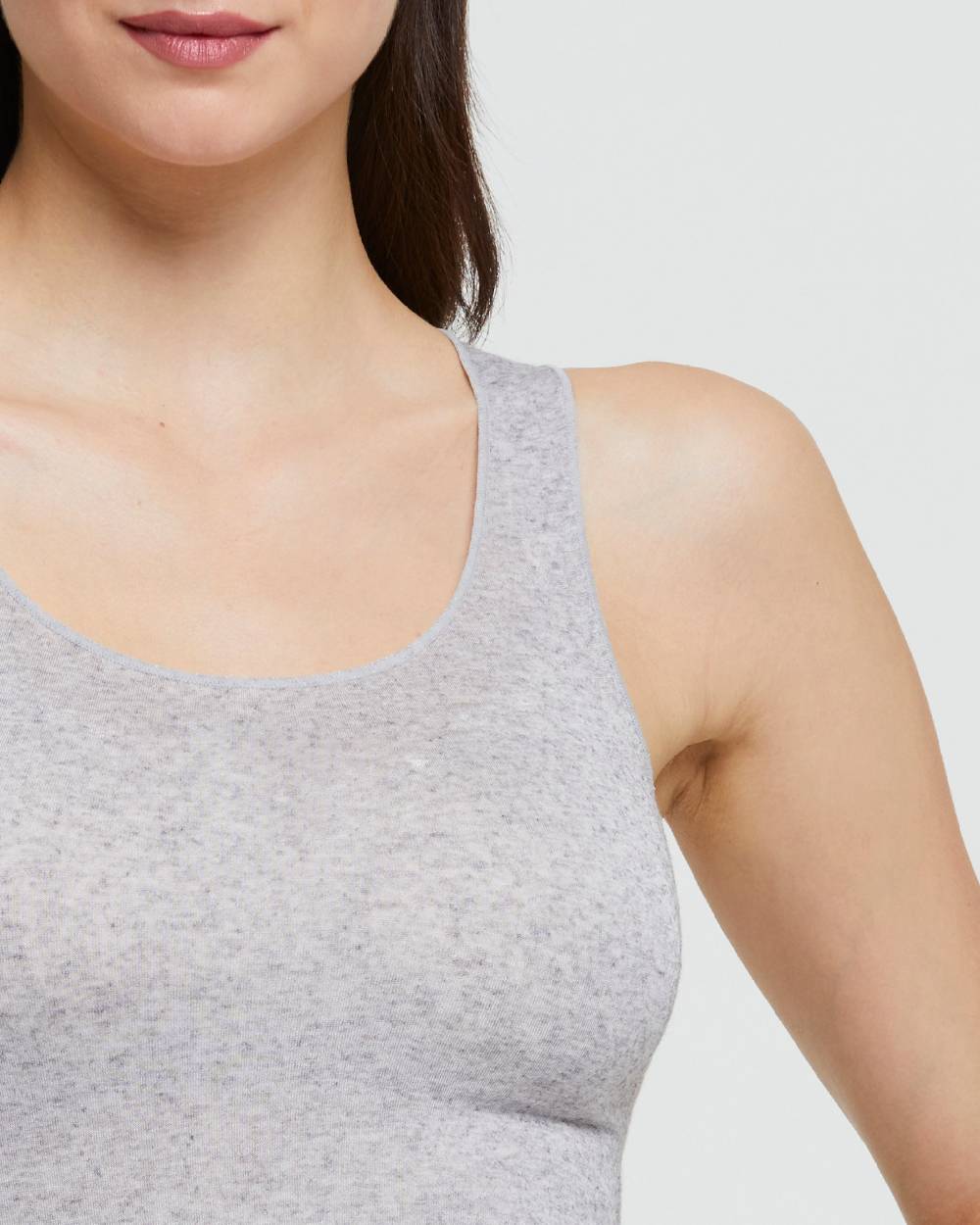 Pompea CANOTTA SCOLLO TONDO IN MODAL CASHMERE