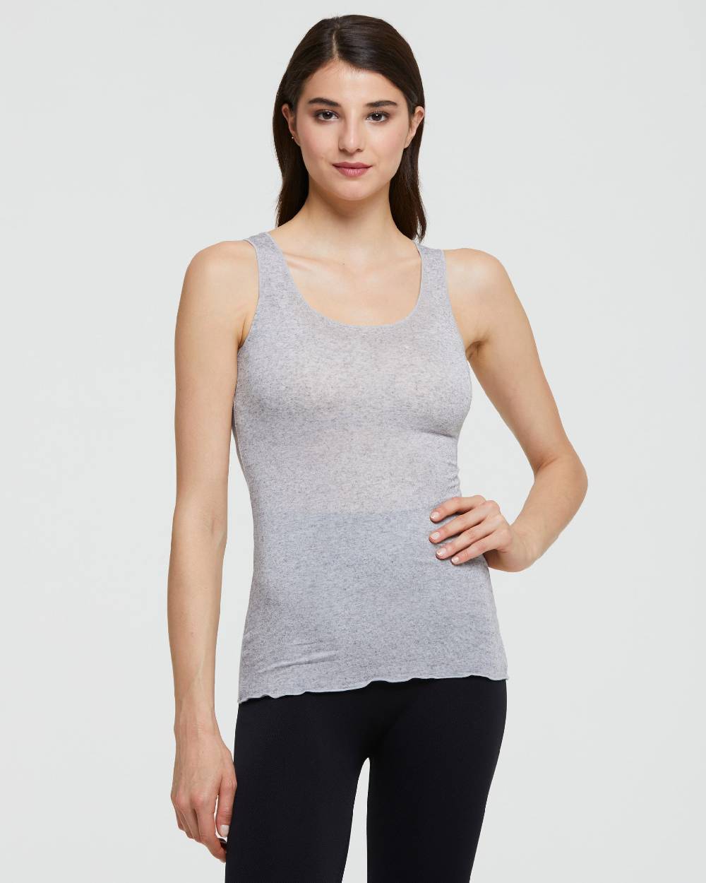 Pompea CANOTTA SCOLLO TONDO IN MODAL CASHMERE