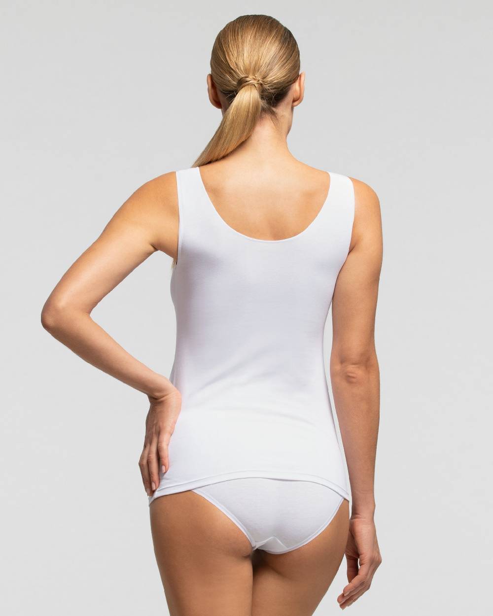 Pompea Canotta Spalla Larga Cotton Planet