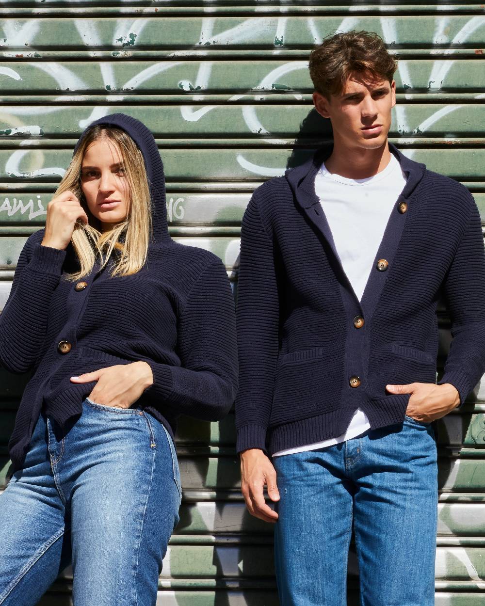 Pompea CARDIGAN UNISEX CON CAPPUCCIO