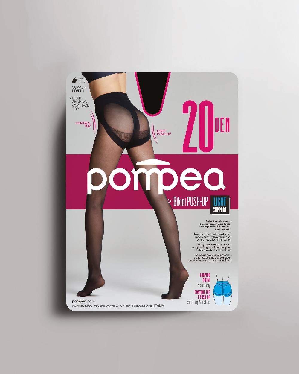 Pompea Collant Bikini Push-up 20 Denari