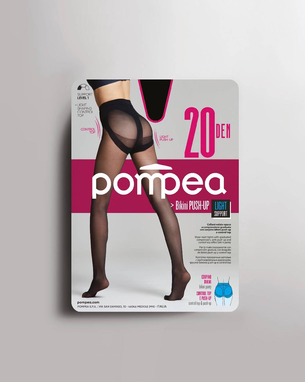 Pompea Collant Bikini Push-up 20 Denari