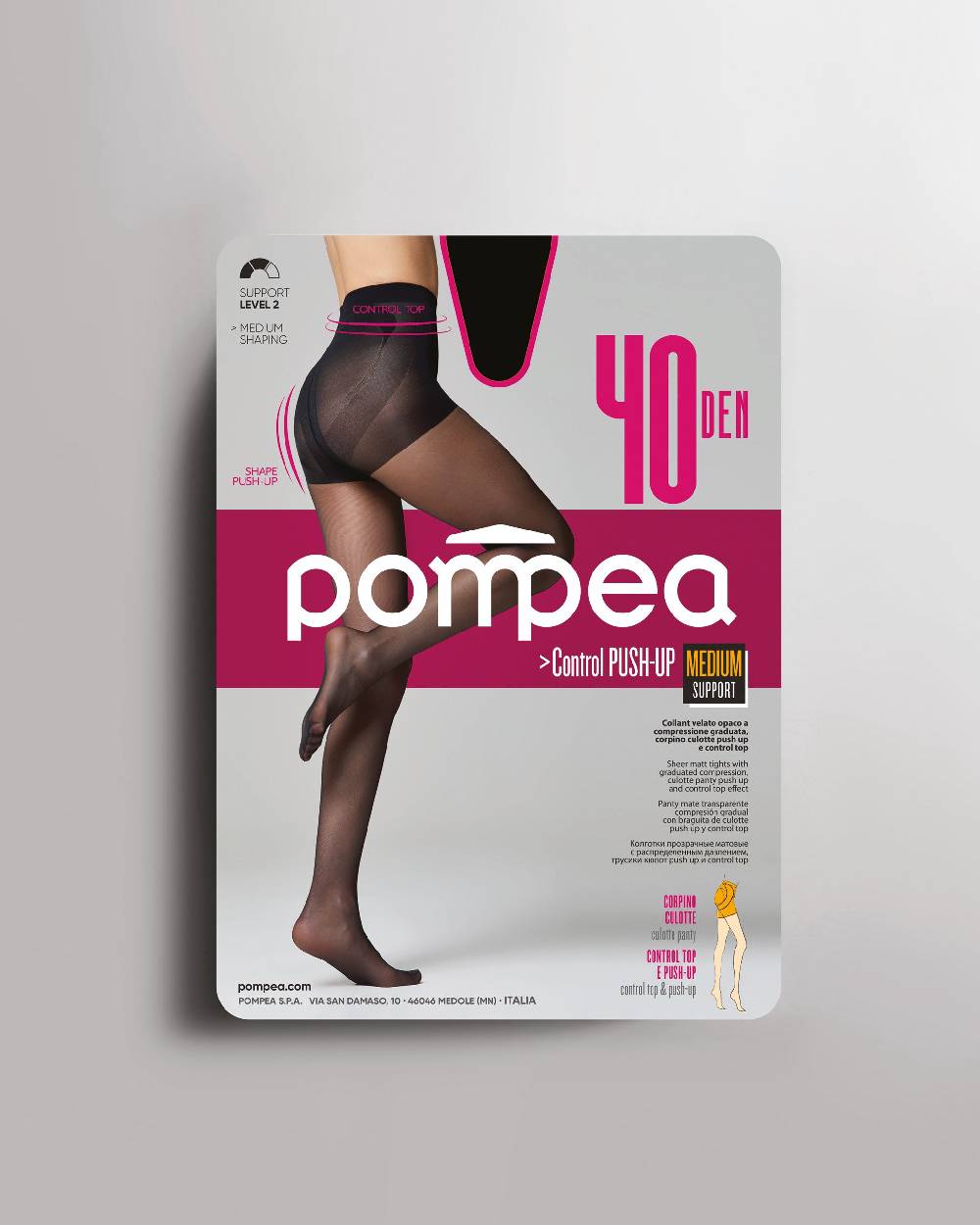 Pompea Collant Control Push-up 40 Denari