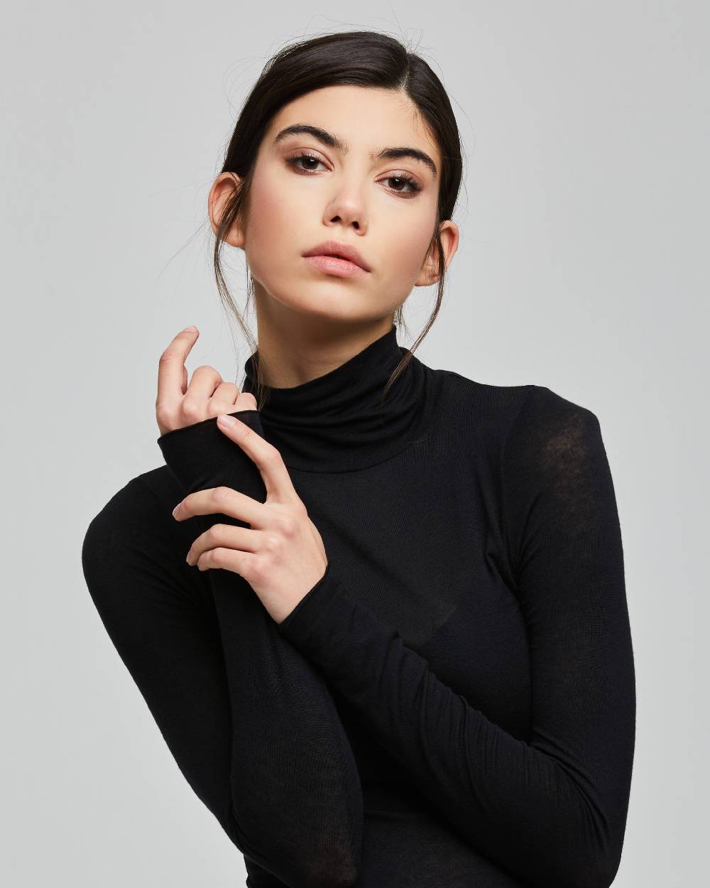 Pompea Maglia Collo Alto In Modal Cashmere