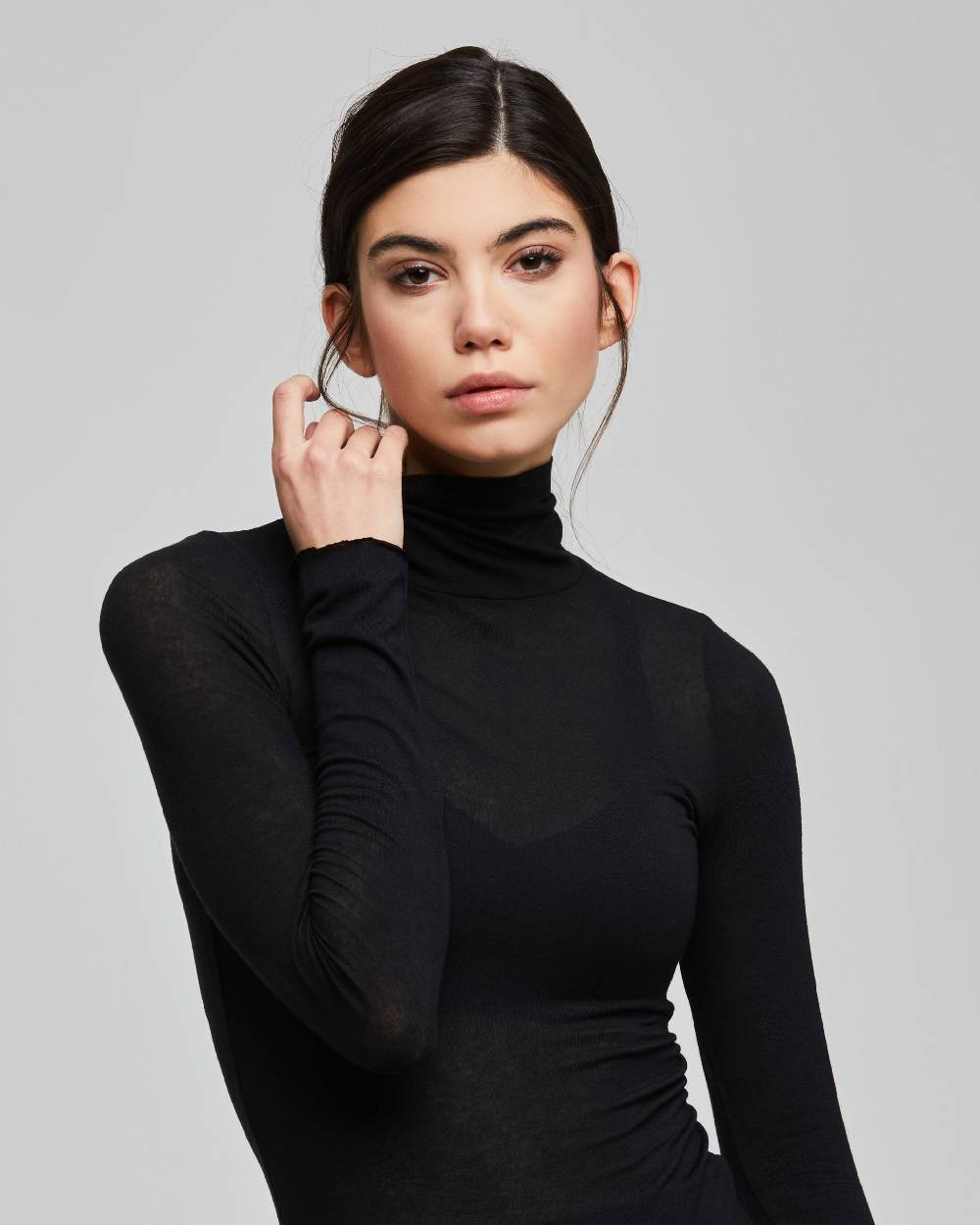 Pompea Maglia Collo Alto In Modal Cashmere