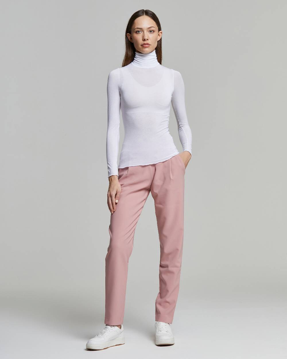 Pompea Maglia Collo Alto In Modal Cashmere
