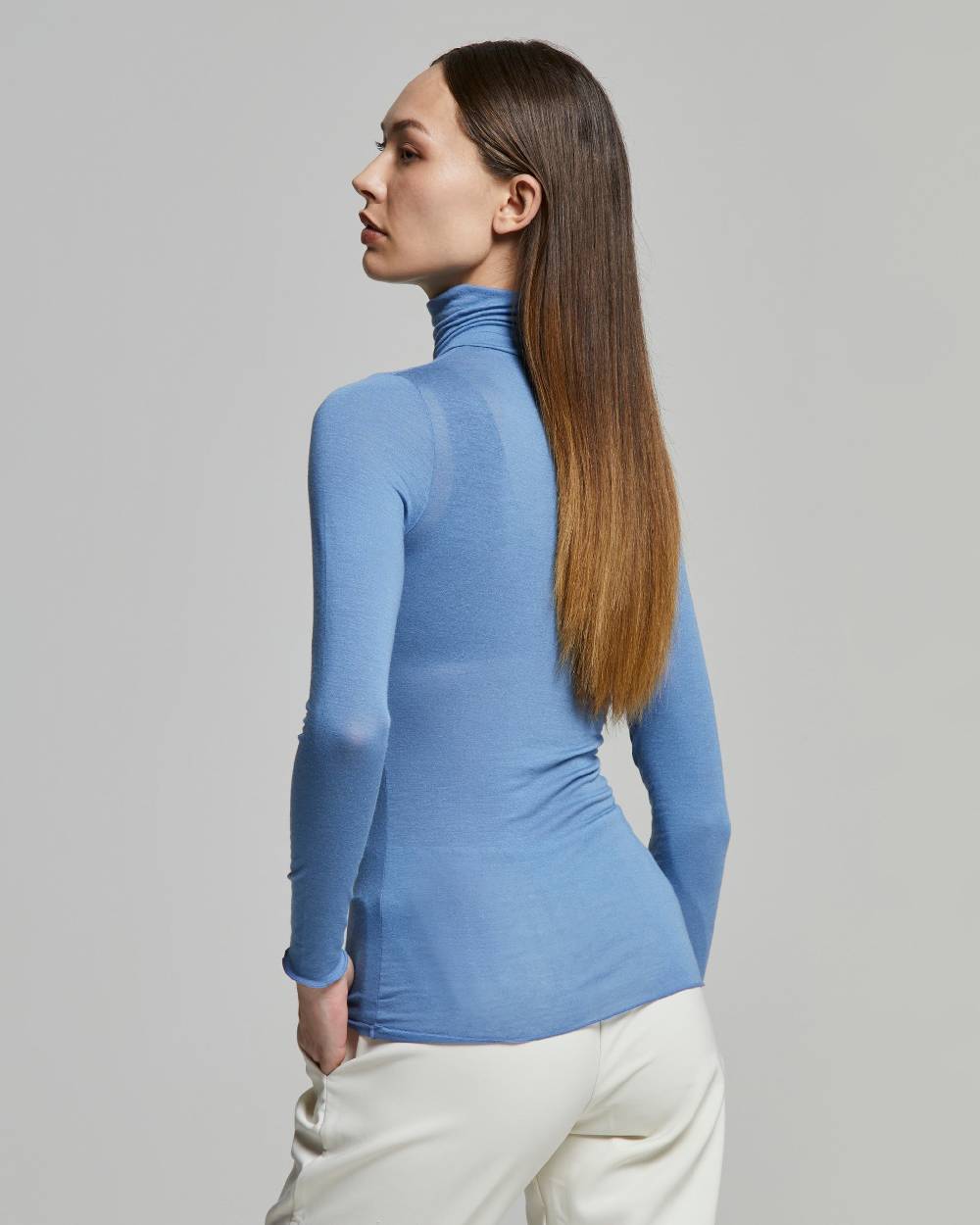 Pompea Maglia Collo Alto In Modal Cashmere