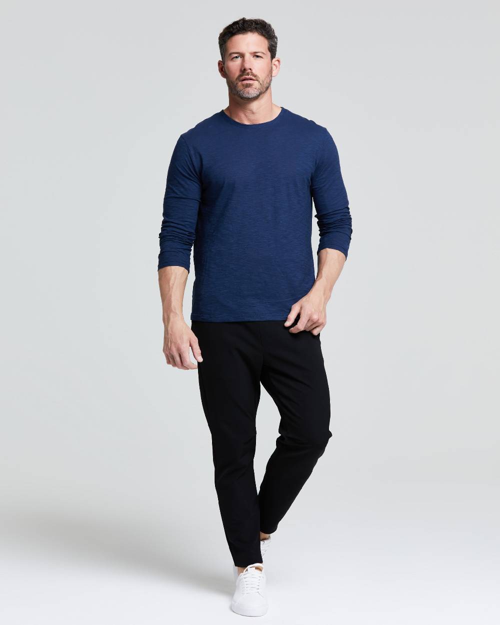 Pompea MAGLIA UOMO MANICA LUNGA COTONE FIAMMATO