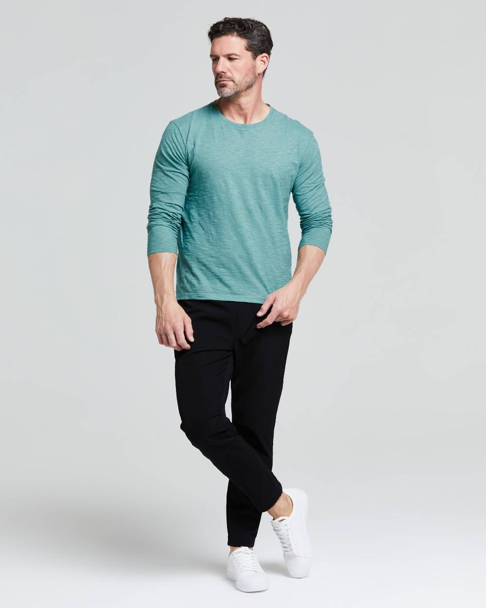 Pompea MAGLIA UOMO MANICA LUNGA COTONE FIAMMATO