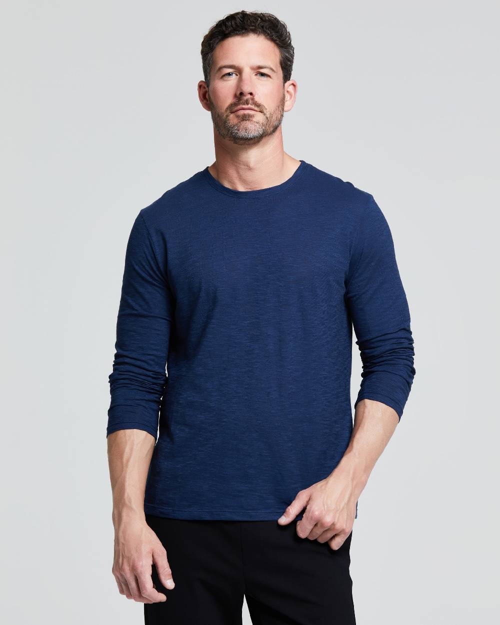 Pompea MAGLIA UOMO MANICA LUNGA COTONE FIAMMATO