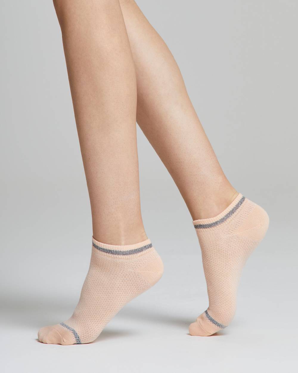 Pompea Minicalza Amber cotone con righe in lamè