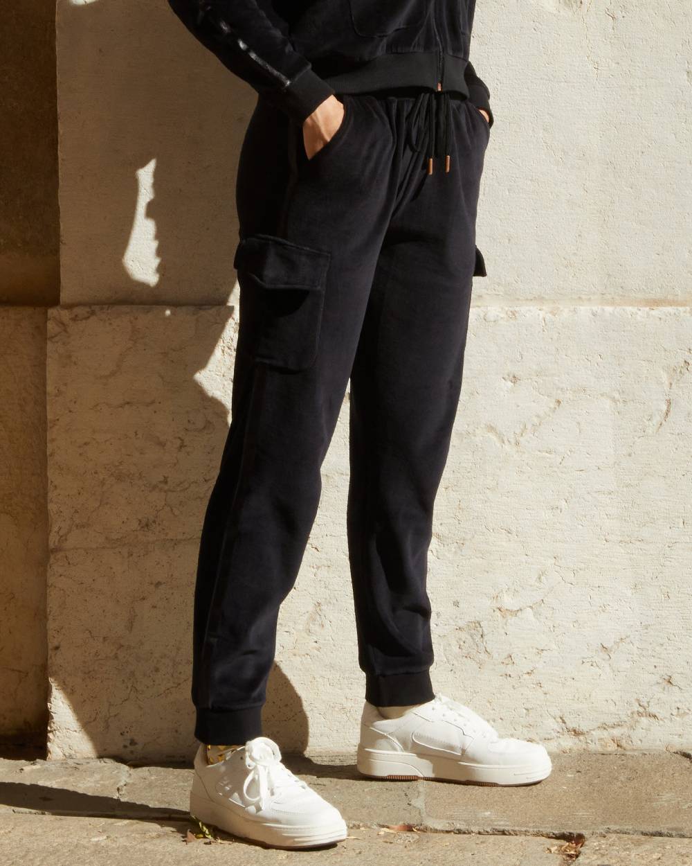 Pompea PANTALONE CARGO VELLUTO DONNA