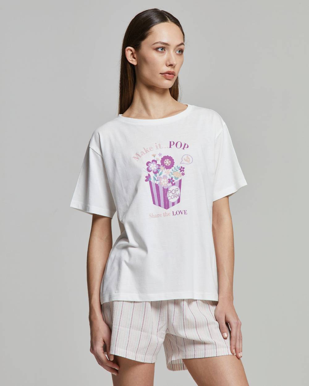 Pompea Pigiama Corto Cotone Amber