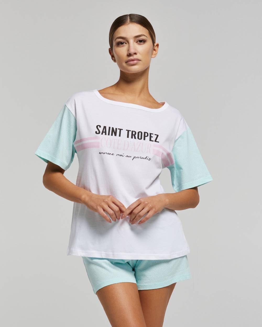 Pompea Pigiama Corto Cotone Angelica