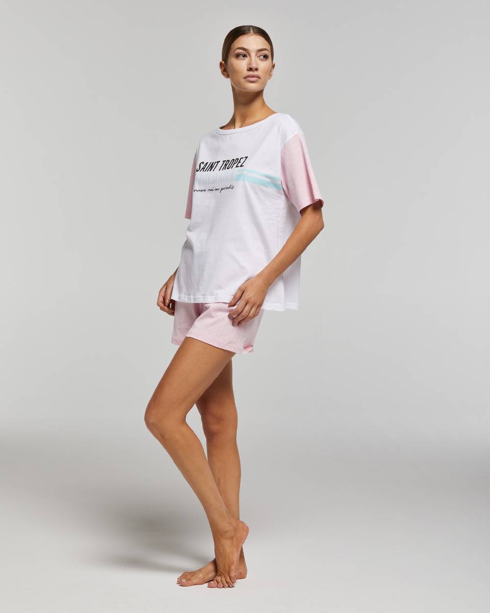 Pompea Pigiama Corto Cotone Angelica