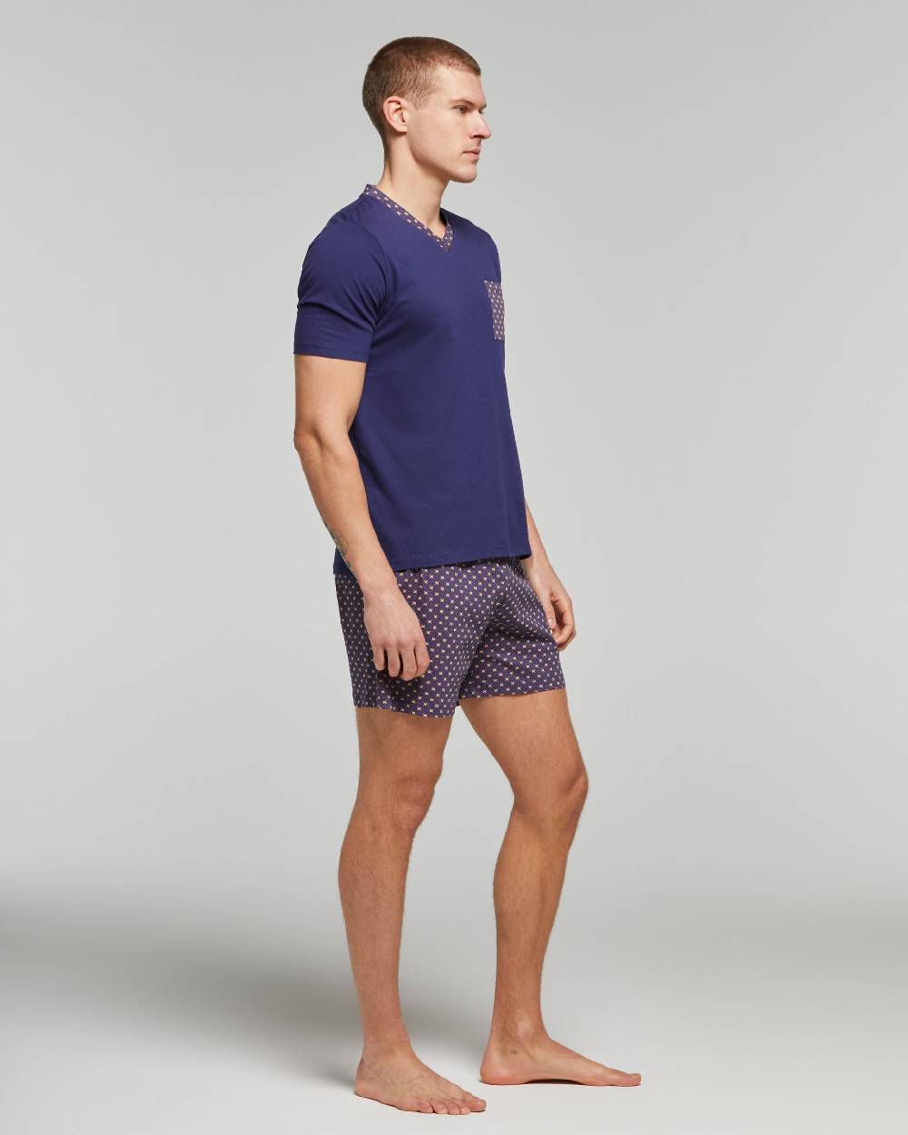 Pompea Pigiama Corto Cotone Augusto