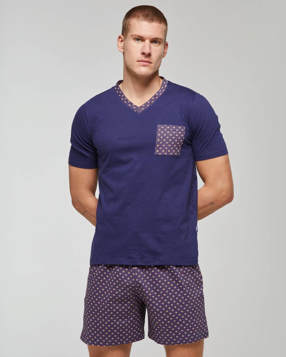 Pompea Pigiama Corto Cotone Augusto