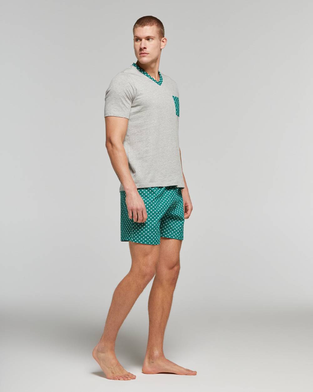 Pompea Pigiama Corto Cotone Augusto