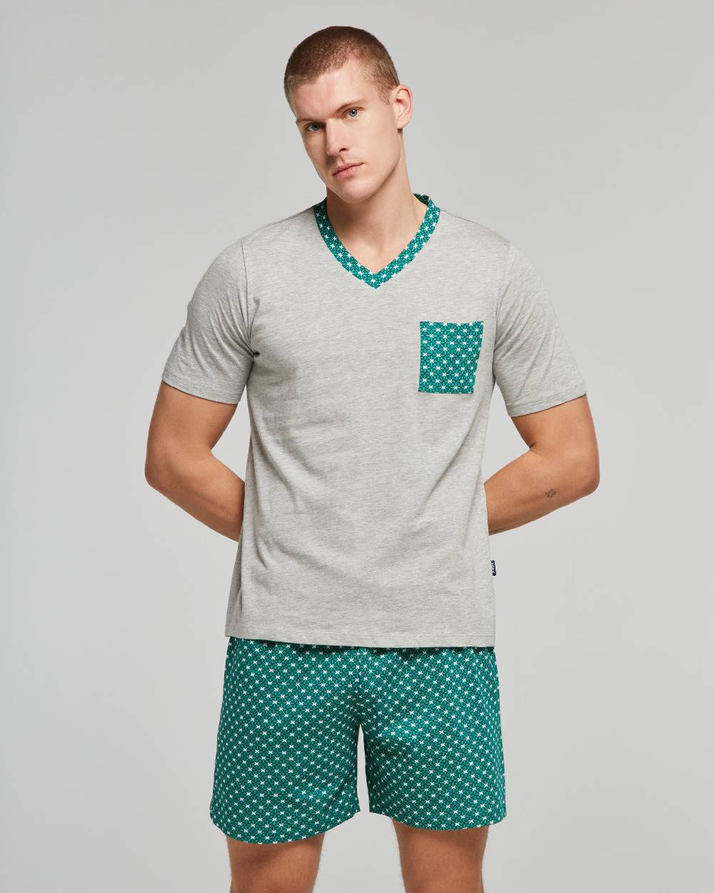 Pompea Pigiama Corto Cotone Augusto