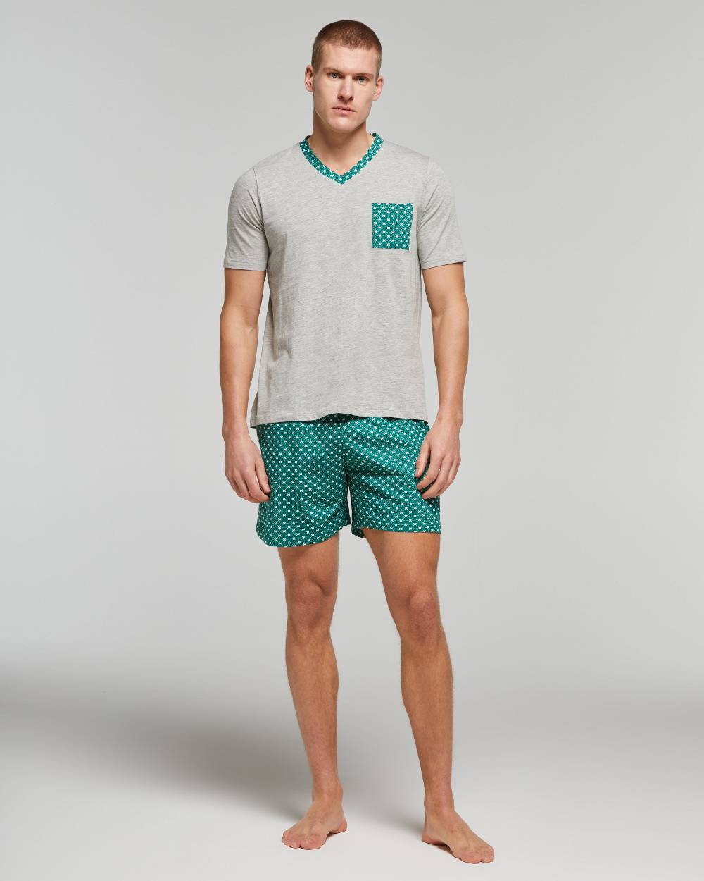 Pompea Pigiama corto cotone Augusto