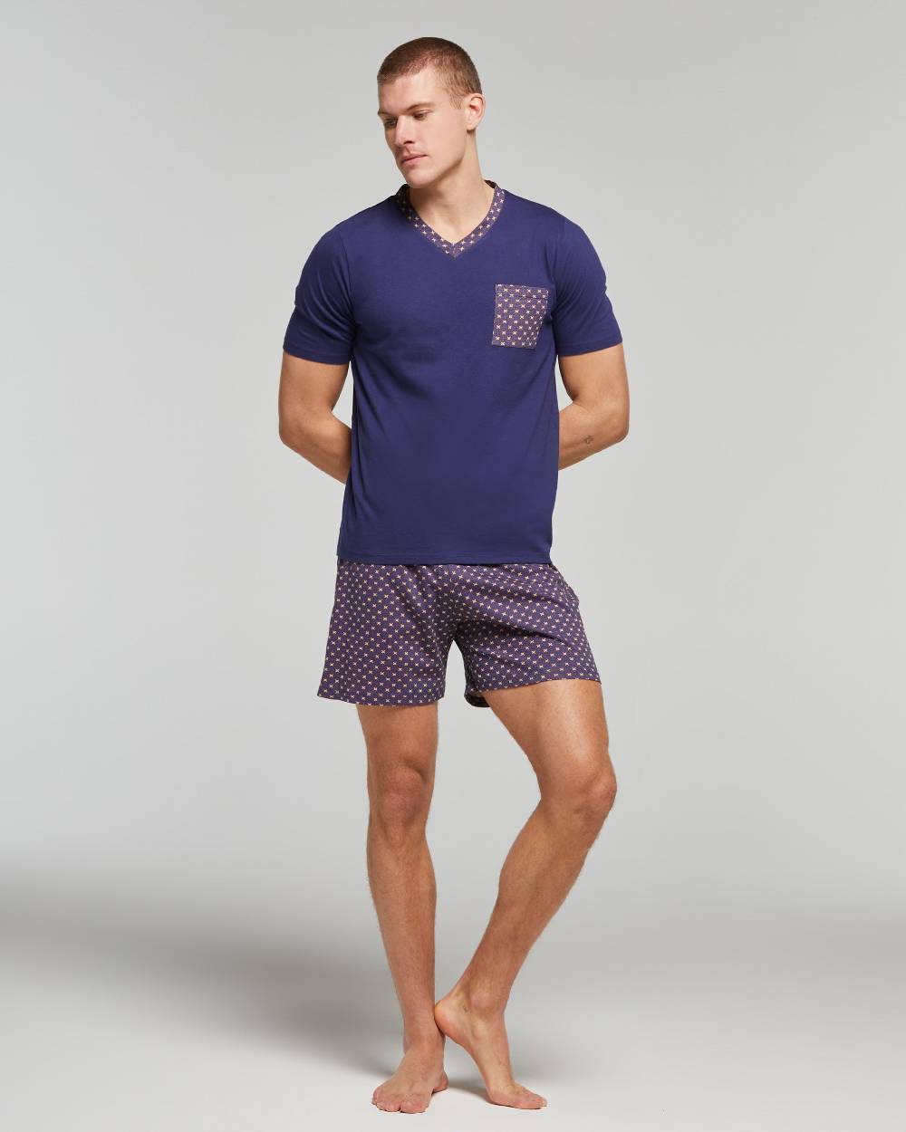 Pompea Pigiama corto cotone Augusto