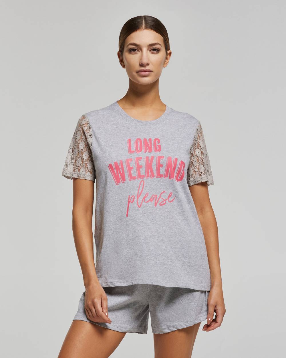 Pompea Pigiama Corto Cotone Briseide