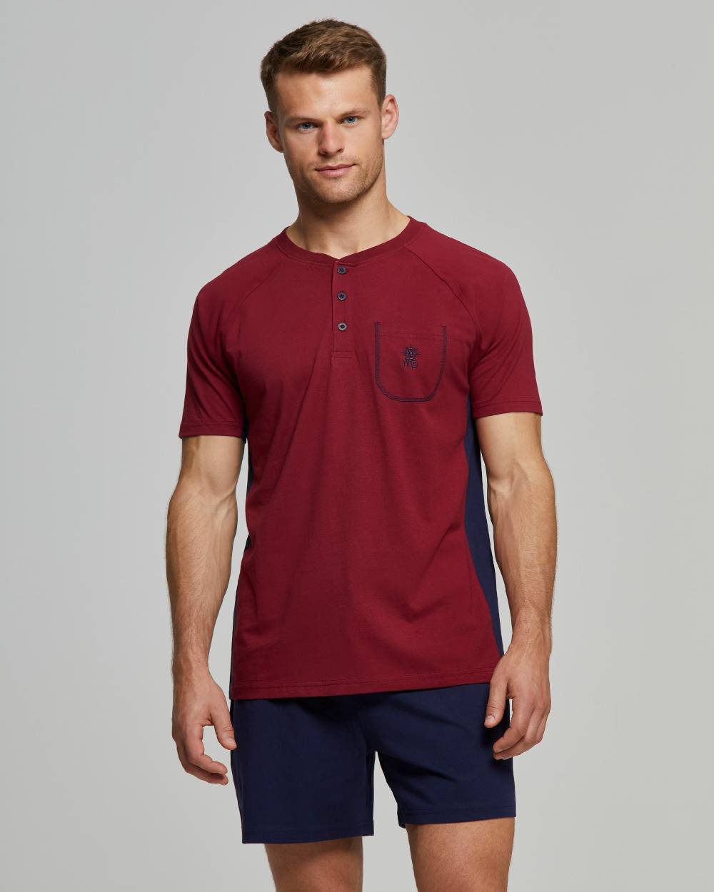 Pompea Pigiama Corto Cotone Corrado