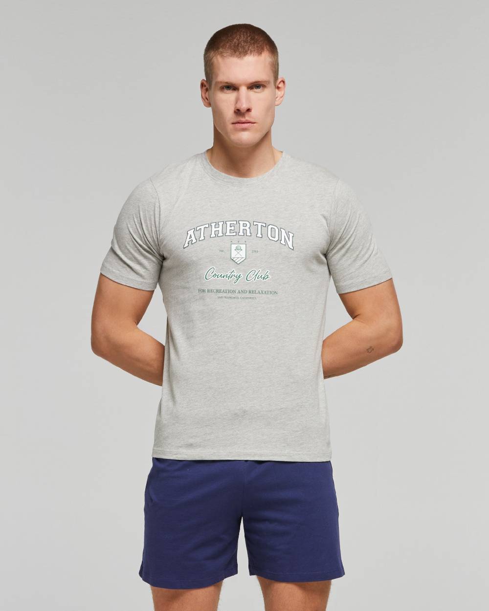 Pompea Pigiama Corto Cotone Duilio