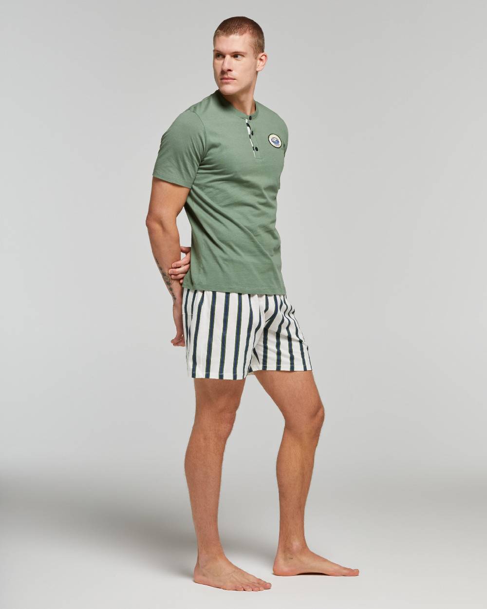 Pompea PIGIAMA CORTO COTONE GINKO