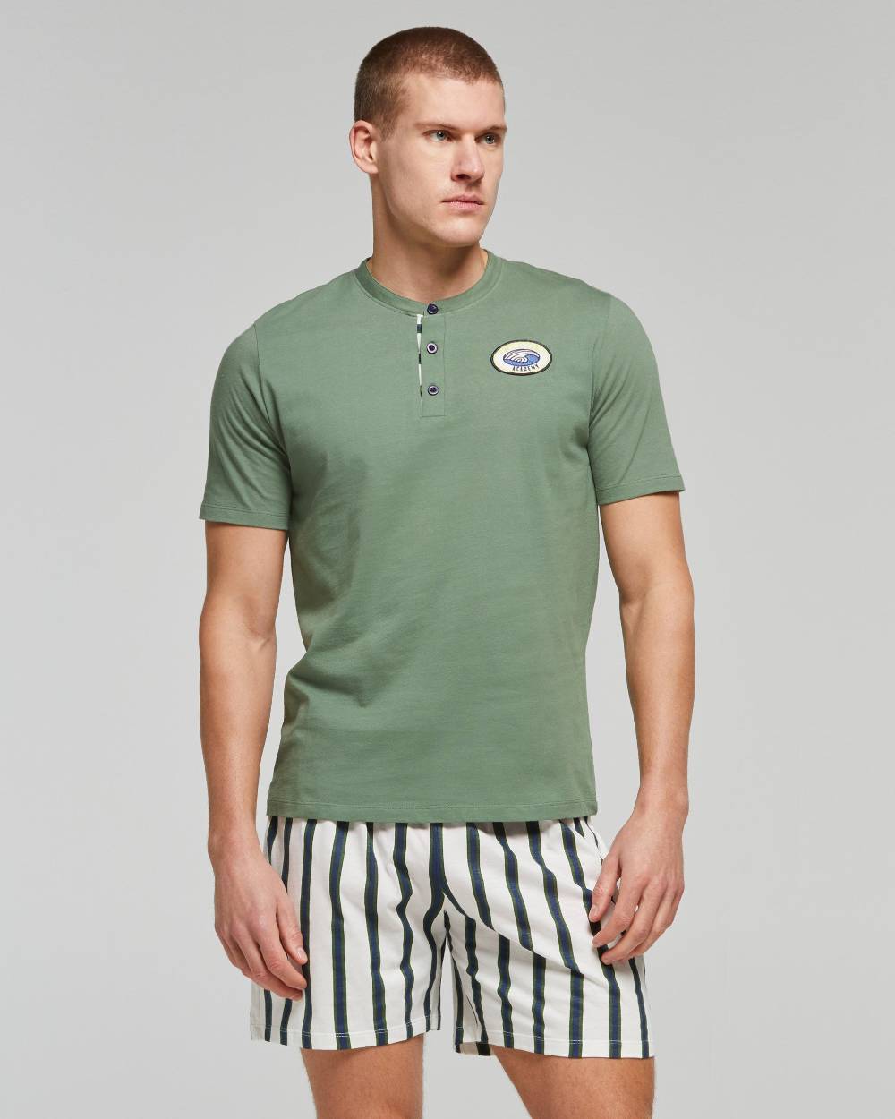 Pompea PIGIAMA CORTO COTONE GINKO