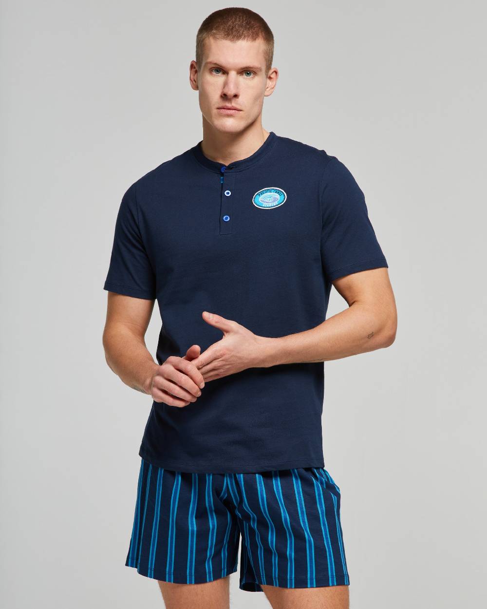 Pompea PIGIAMA CORTO COTONE GINKO