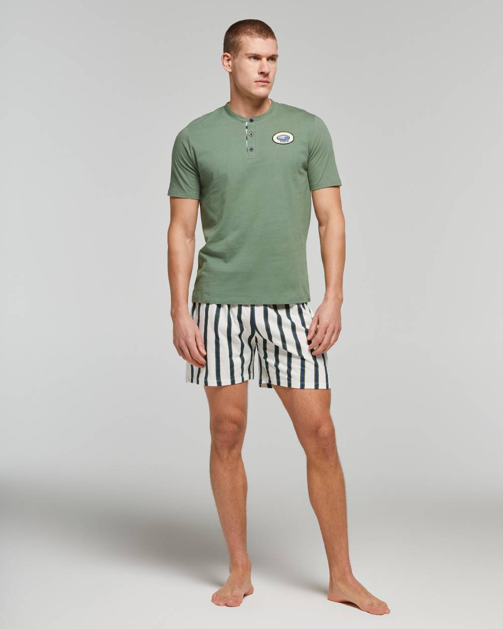 Pompea PIGIAMA CORTO COTONE GINKO