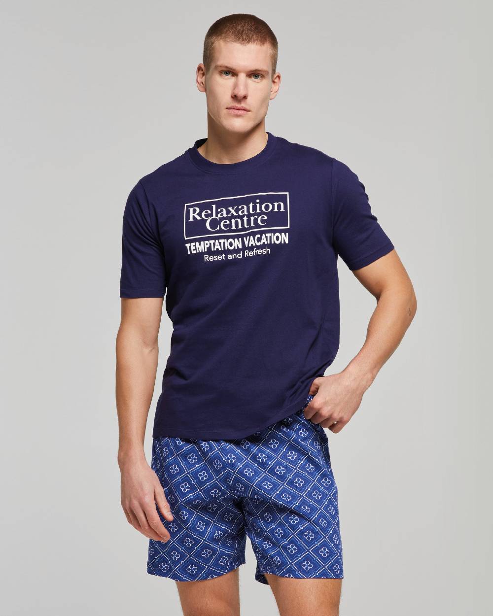 Pompea PIGIAMA CORTO COTONE MANUEL