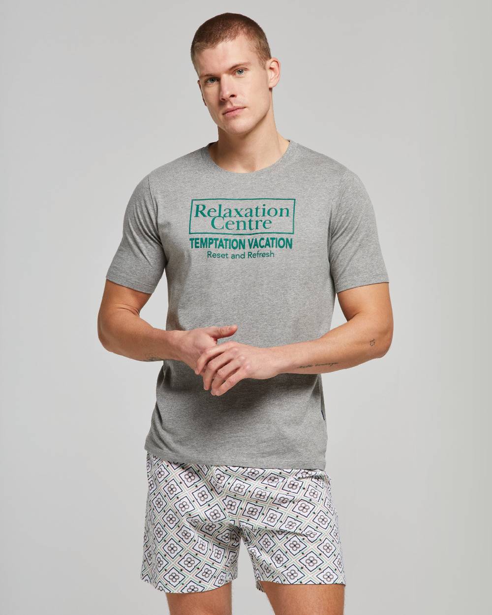 Pompea PIGIAMA CORTO COTONE MANUEL