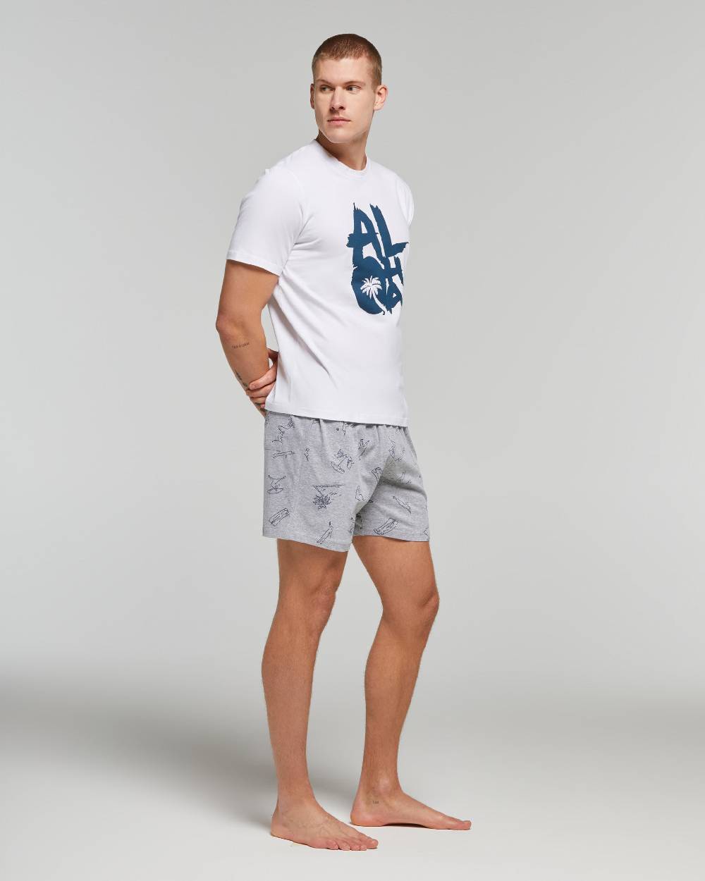 Pompea PIGIAMA CORTO COTONE MARITTIMO