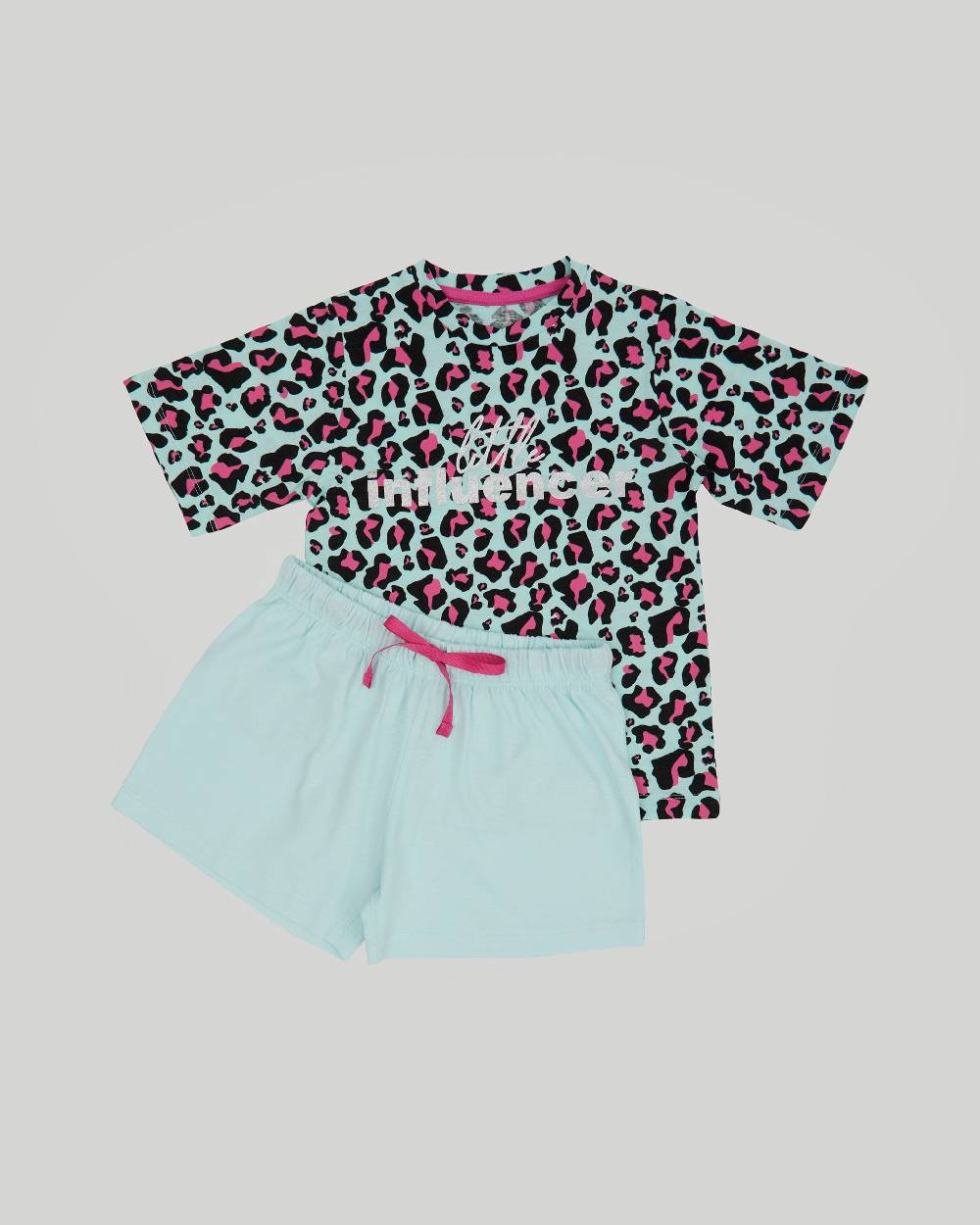 Pompea PIGIAMA CORTO COTONE MENTA