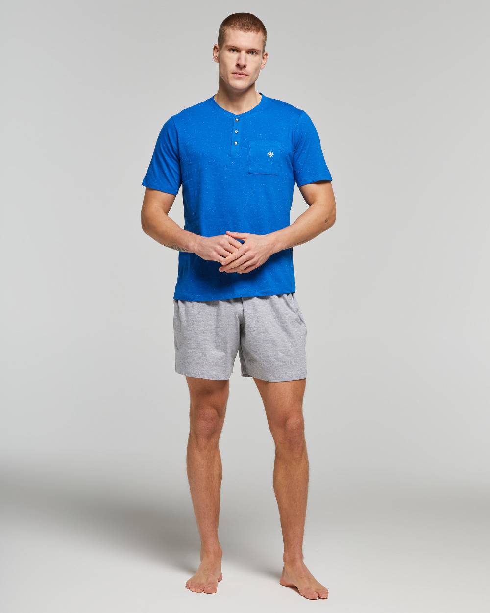 Pompea PIGIAMA CORTO COTONE MIRTO