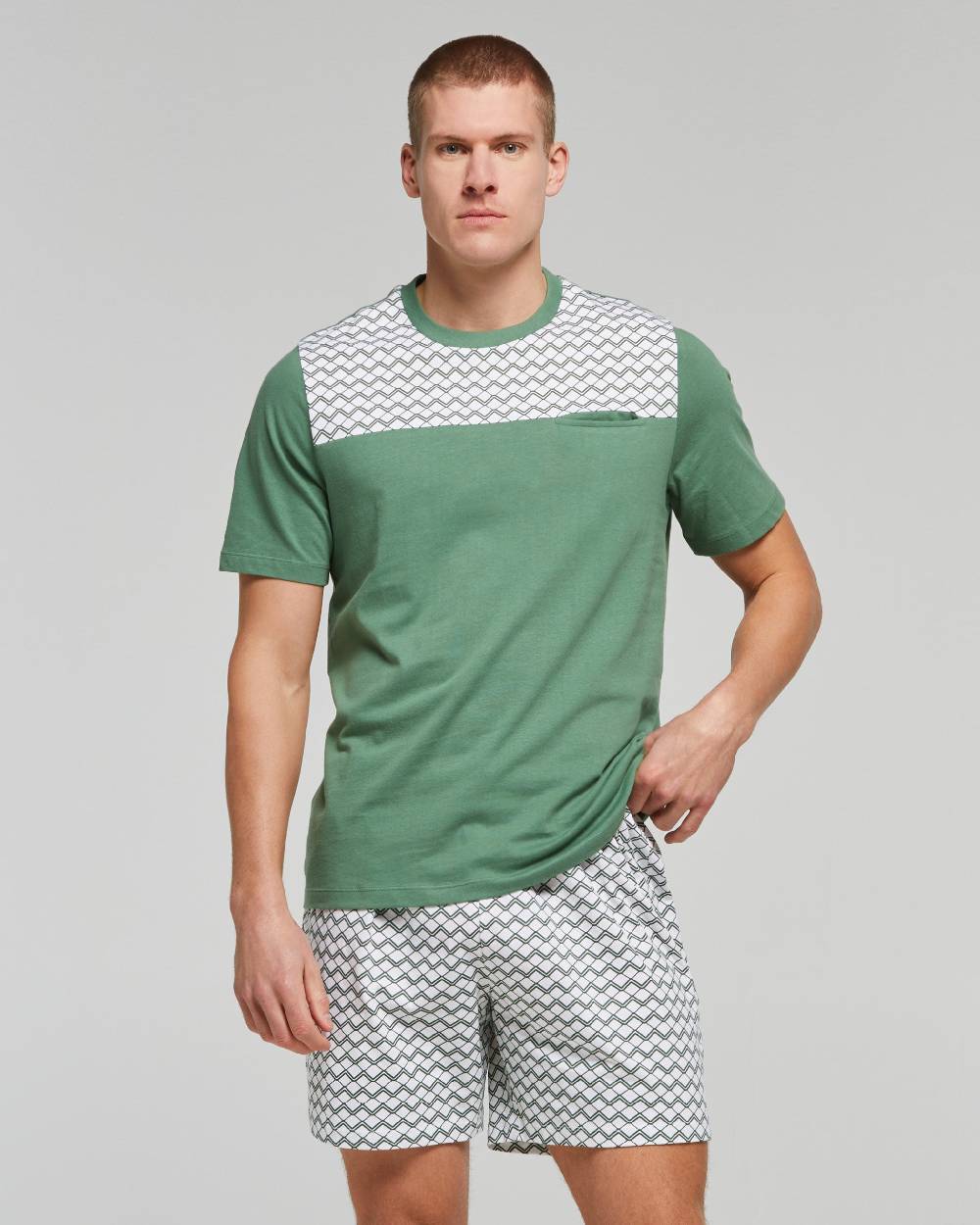 Pompea PIGIAMA CORTO COTONE OLEANDRO